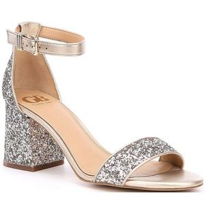 Giani Bini heels in nude glitter